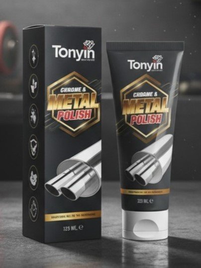 Tonyin Chrome & Metal Polish (120ml) – Premium Metal Restorer & Shiner