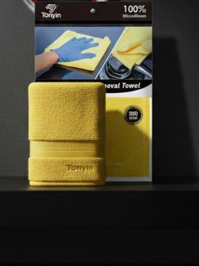Tonyin Premium Coating Removal Towel – High-Density Microfiber Buffing Cloth